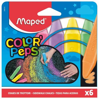 MAPED Straß nmalkreide COLOR'PEPS, 6 Stück, sortiert MAPED 936010