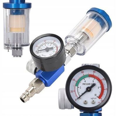 Rosfix Druckregler mit Wasserabscheider 1/4" – 7 Bar | für HVLP Pistolen