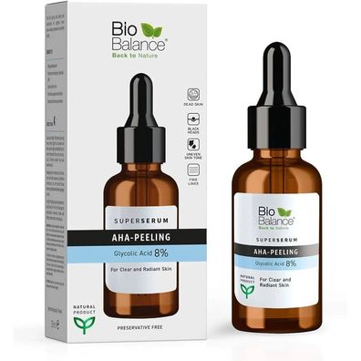 Bio Balance AHA-Peeling Peeling und Aufhellung Nachtserum für Gesicht 30 ml