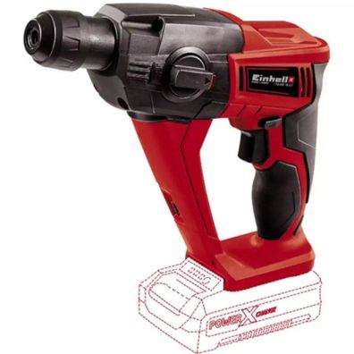 Einhell Akku-Bohrhammer TE-HD 18 Li-Solo (rot/schwarz, ohne Akku und Ladegerät)