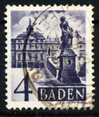 FZ BADEN 3. Ausgabe Spezialisiert Nr 29ybVIII gestempelt X602AA6