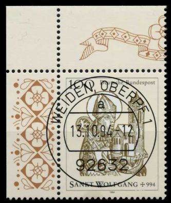 BRD 1994 Nr 1762 zentrisch gestempelt ECKE-OLI X78FDDE