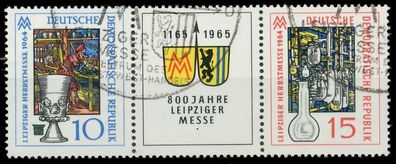 DDR Zusammendruck Nr WZd141 gestempelt 3ER STR X12591E