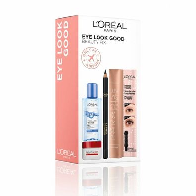 L'Oréal Paris Eye Look Good Set Mizellenwasser 95ml/Mascara 6,4ml/Eyeliner 1,2g