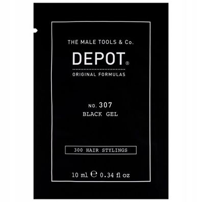 Depot 300 Hair Styling #307 Black Styling Gel Volumen Medium Hold 10ml
