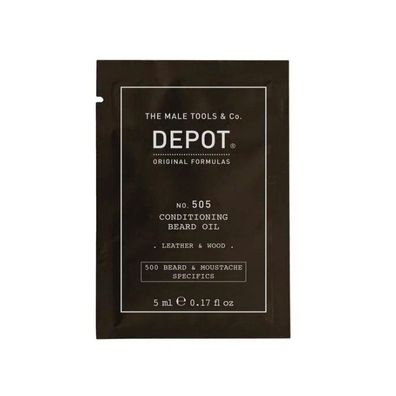 Depot 500 Bart & Schnurrbart Spezifische #505 Bartöl Leder & Holz Vitamin E 5ml