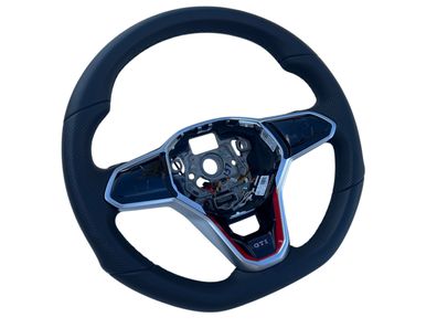 Original VW Lenkrad Golf 8 GTI Sportlenkrad heizbar DSG Leder gelocht Touch Rot