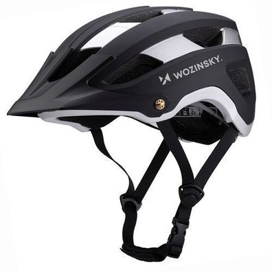 MTB-Fahrradhelm mit abnehmbarem Visier, leicht, 57-62 cm - schwarz und silber