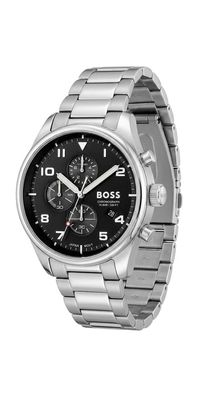 Hugo Boss View Herrenuhr Chronograph silber schwarz HB1514008