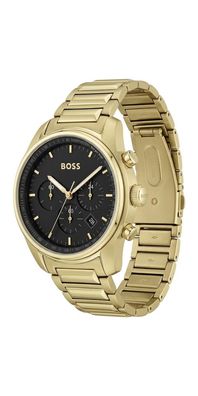 Hugo Boss Trace Herrenuhr Chronograph gold HB1514006