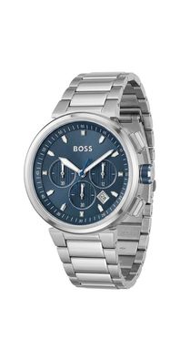Hugo Boss One Herrenuhr Chronograph silber blau HB1513999