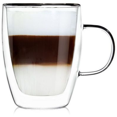 Doppelwandiges Thermoglas für Latte Macchiato, DOPPEL 300 ml