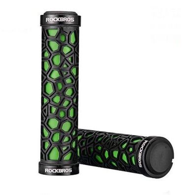 Fahrradgriffe, Gummigriffe, Durchmesser 22 mm, schwarz und grün