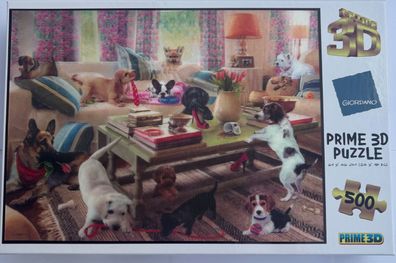 Hunde 3D Puzzle „Hunde / Welpen“ (Giordano) - 500 Teile mit Wackeleffekt