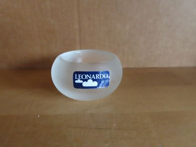 Teelichthalter rund milchig Glas klein für ein Teelicht Leonardo
