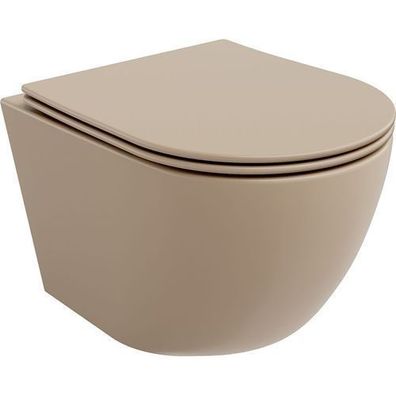 Mexen Lena Randloses WC mit Softclose, Cappuccino Matt