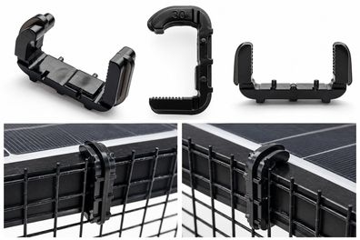 MTI® Rahmenklammer 30 mm & 35 mm für PV-Taubenschutz & Tierabwehrgitter
