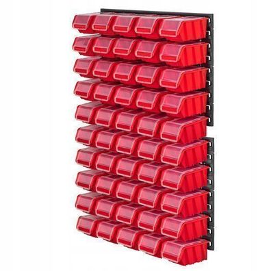 KADAX Werkstattwandregal, Wandplatten, 58 x 78 cm, Rot, 50 tlg