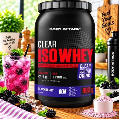 Body Attack CLEAR ISO WHEY Protein 900g Dose