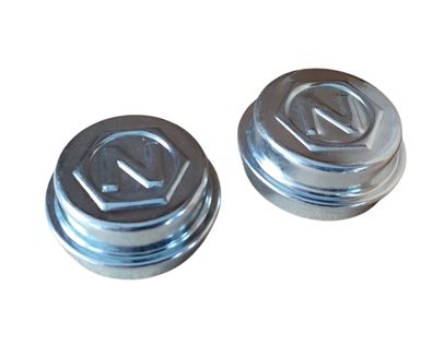 2 x Fettkappe Nieper 42 mm verzinkt - Anhänger Radkappe Staubkappe - 98008100