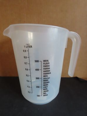 Messbecher Kunststoff 1Liter 500g Mehl 800g Zucker Jes Collection