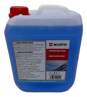 5 L Original Würth Enteiser Superenteiser Spray 0892331211 NEU