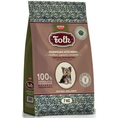 Trockenfutter für Hunde FOLK MINI Altes polnisches Fleischfest Kaninchen 7 kg