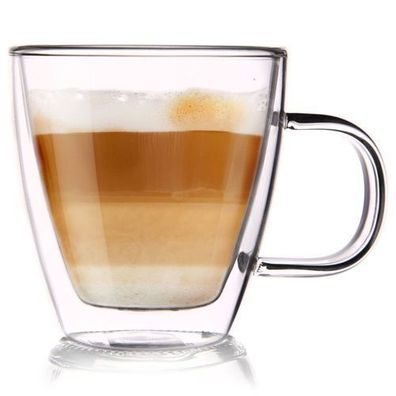 Doppelwandiges Thermoglas für Latte Macchiato, DOPPEL 180 ml