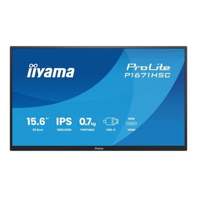 IIYAMA 39,5cm (15,6") P1671HASC-B1, 16:9 mHDMI+2xUSB-C IPS