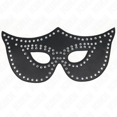 KINK Kunstleder Maske mit Nieten Modell 2 30 X 12 Cm