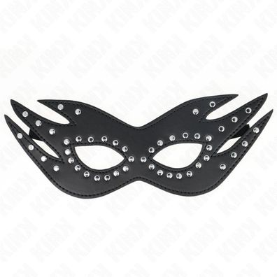 KINK Kunstleder Maske mit Nieten Modell 3 26 X 9.5 Cm