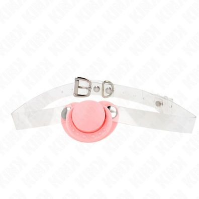 KINK Rosa Schnuller geformt Knebel 5,5 X 4 Cm Einstellbar 43-60 Cm