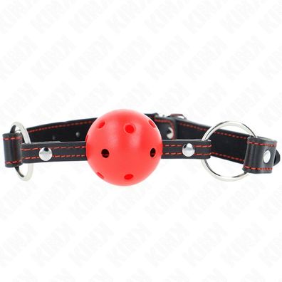 KINK Hohler harter roter Ballknebel Modell 2 65 X 2.5 Cm