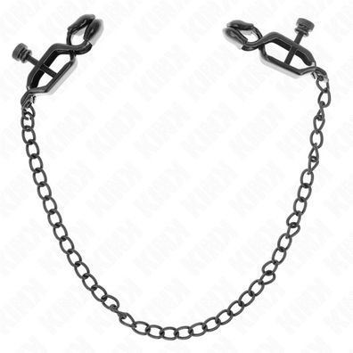 KINK Flachkette Nippelklemmen Schwarz 30 Cm