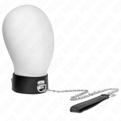 KINK Halskette mit Gürtel 65Cm mit breitem schwarzem Band verstellbar 33,5-41Cm X 5Cm