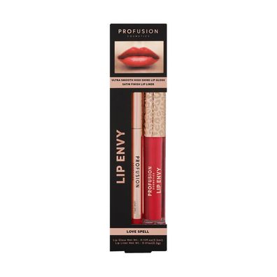 Profusion Cosmetics Set Lip Envy Love Spell (Lipgloss, Lippenkonturenstift)