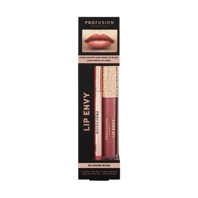 Profusion Cosmetics Set Lip Envy Blushing Rose (Lipgloss, Lippenkonturenstift)