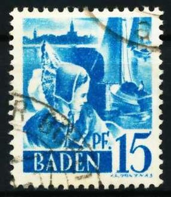 FZ BADEN 2. Ausgabe Spezialisiert Nr 19yII gestempelt X605F2E