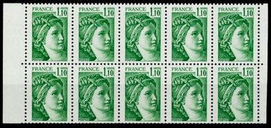 Frankreich Heftchenblatt Nr HB 2171Aw postfrisch S01DF3E