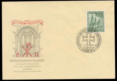 BERLIN 1953 Nr 107 BRIEF FDC X6E2D12