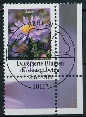 BRD BUND DS BLUMEN Nr 2463 ESST zentrisch gestempelt ECKE-UR X848B3E