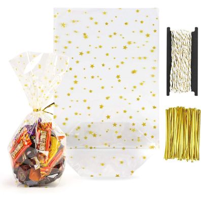 HAKACC Kekstüten Weihnachten 100 Stück Sterne