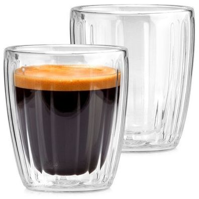 Doppelwandige Thermogläser für Espressokaffee, 120 ml, 2 Stück