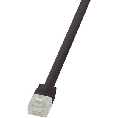 LogiLink CF2033U U/UTP Flach-Patchkabel Kat. 6 1,0 m schwarz