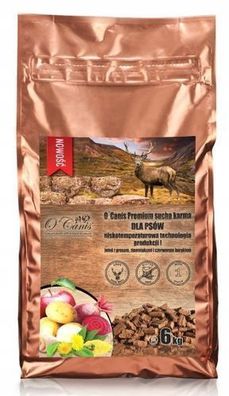 O'Canis Premium-Hundefutter mit Hirsch, Kartoffeln und Roter Bete, 6 kg