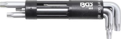 BGS-805 Winkelschlüssel-Satz mit Stirnbohrung T-Profil extra lang T10-50 8-tlg