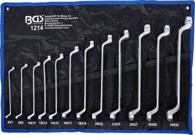 BGS-1214 Doppel Ringschlüssel-Satz 6x7-30x32 mm 12-tlg gekröpft Schraubenschlüssel