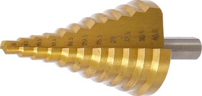 BGS-1615 Stufenbohrer, titannitriert, 6-40.5 mm