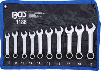 BGS-1188 Maul-Ringschlüssel-Satz kurz 10-19 mm 10-tlg