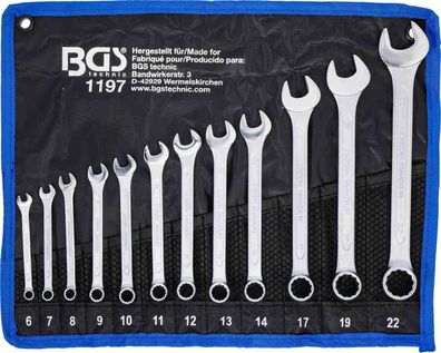 BGS-1197 Maul-Ringschlüssel-Satz, 6-22 mm, 12-tlg